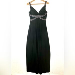 Cachet Embellished Maxi Dress Evening Gown Black Prom Formal Party